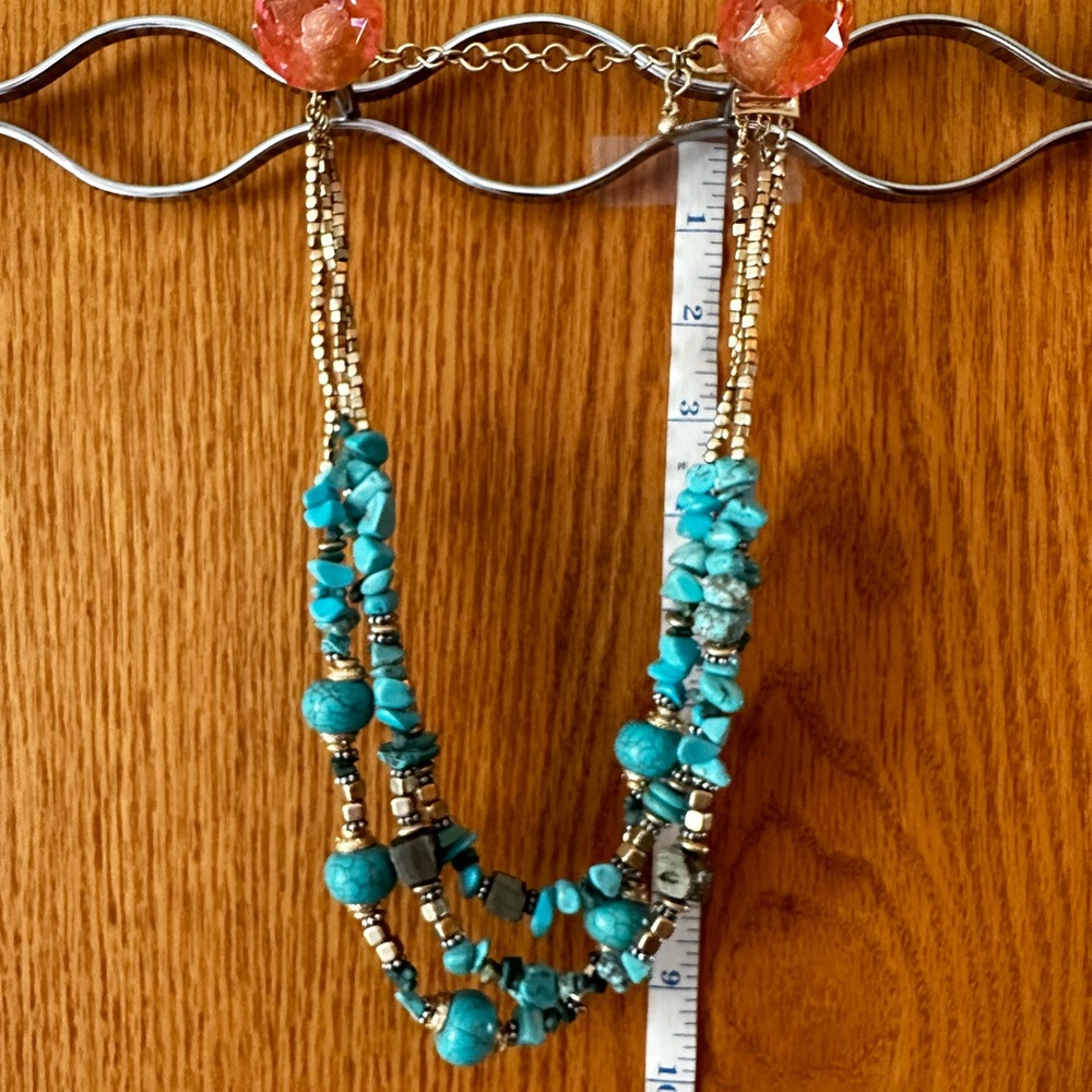 Chico’s turquoise beaded necklace Retails for $100